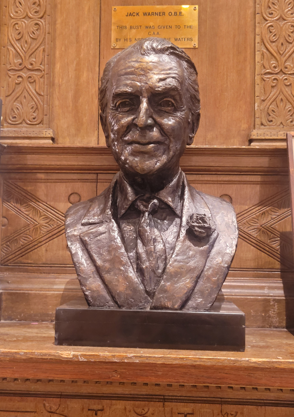 A Bronze Bust of Jack Warner O.B.E.