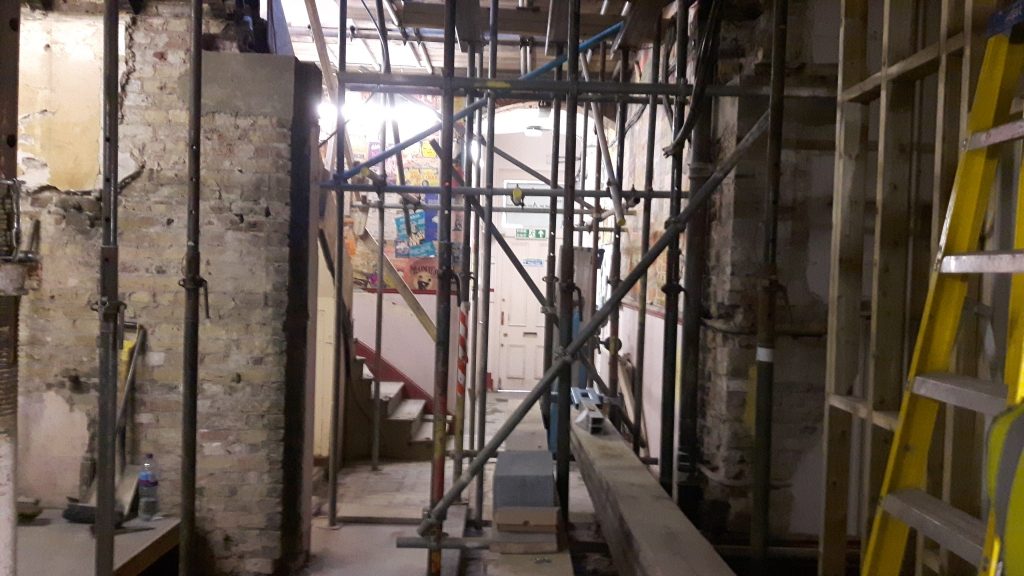 Entrance hall under construction