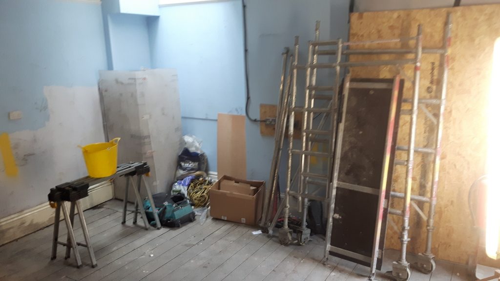 The office under refurbishment