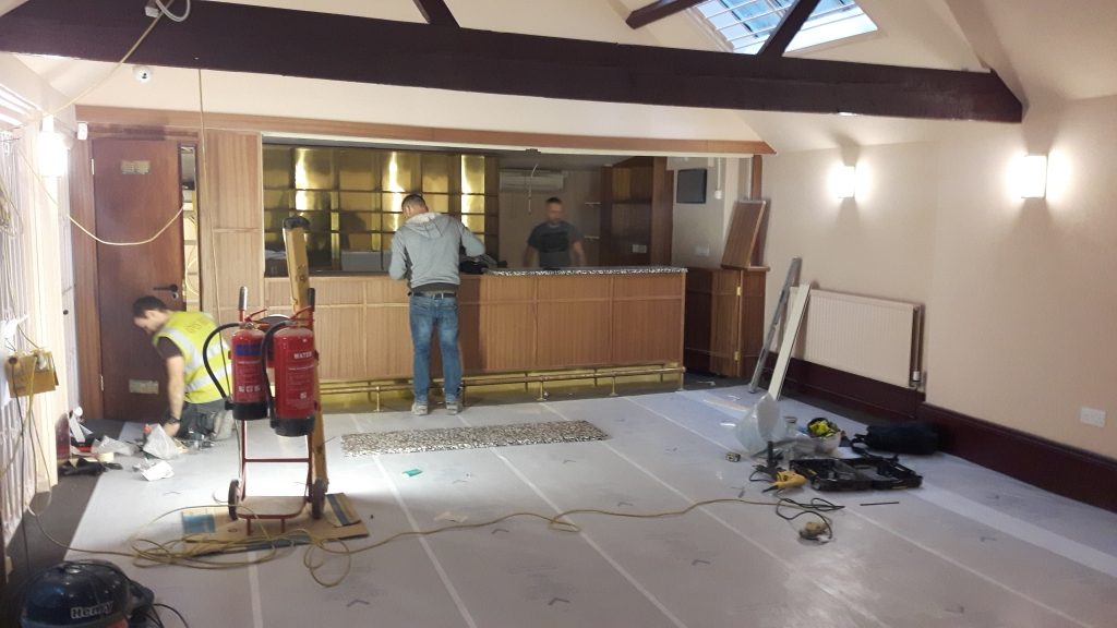 Bar refurb from entrance image