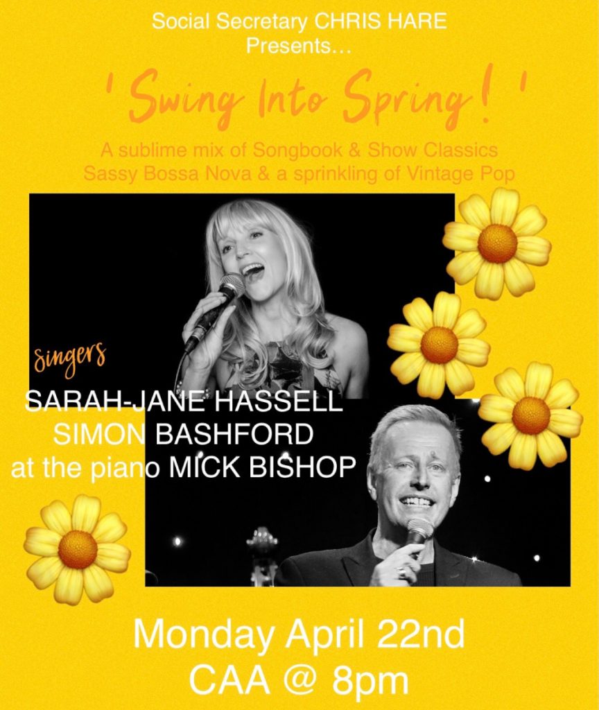 Swing into Spring 2024 with Sarah-Jane Hassell, Simon Bashford & Mick Bishop at the Piano