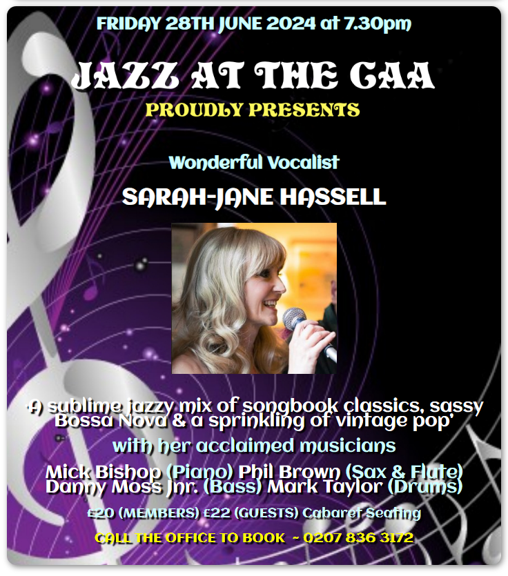Jazz at the CAA presents Sarah-Jane Hassell