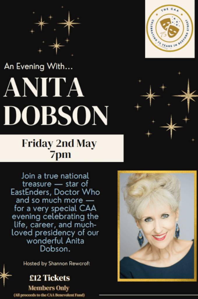 An audience with Anita Dobson at The CAA London