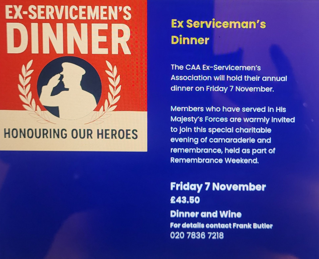 Annual Ex-Servicemens Dinner at The Caa London