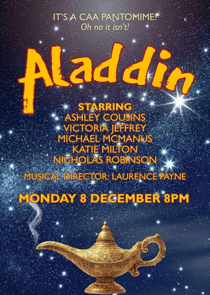 Monday Club CAA Christmas pantomime flyer 2025