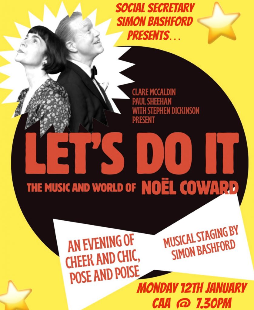 Simon Bashford presents "Let's Do It", a celebration of the music and world of Noel Coward.