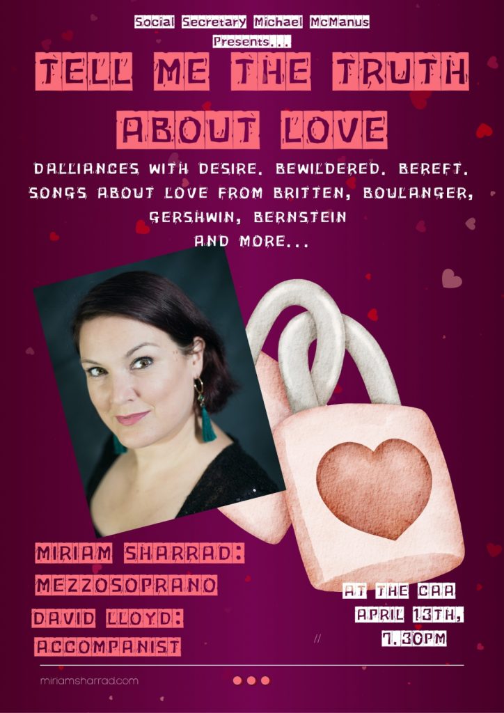 Love Songs from Miriam Stoppard with David Lloyd at the piano