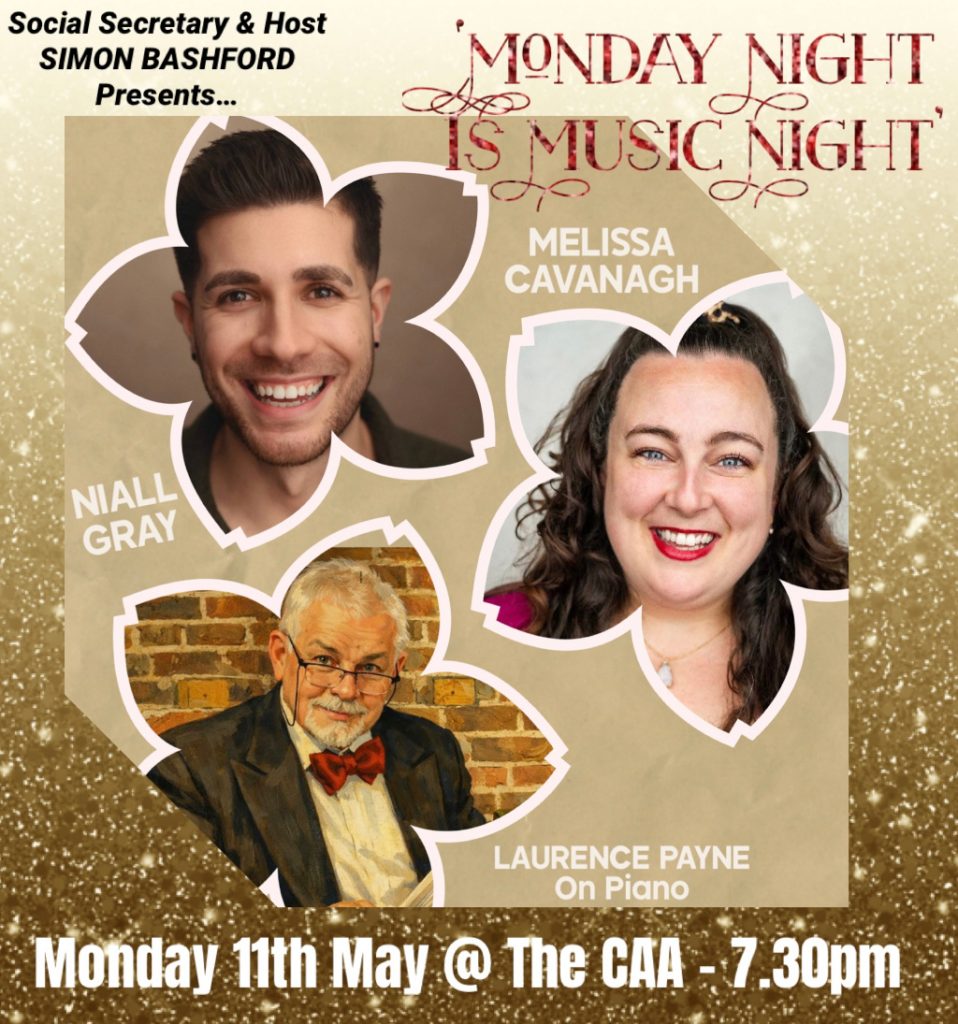 Music Night at the CAA with Melissa Cavanagh and Niall Gray, Lawrence Payne on piano