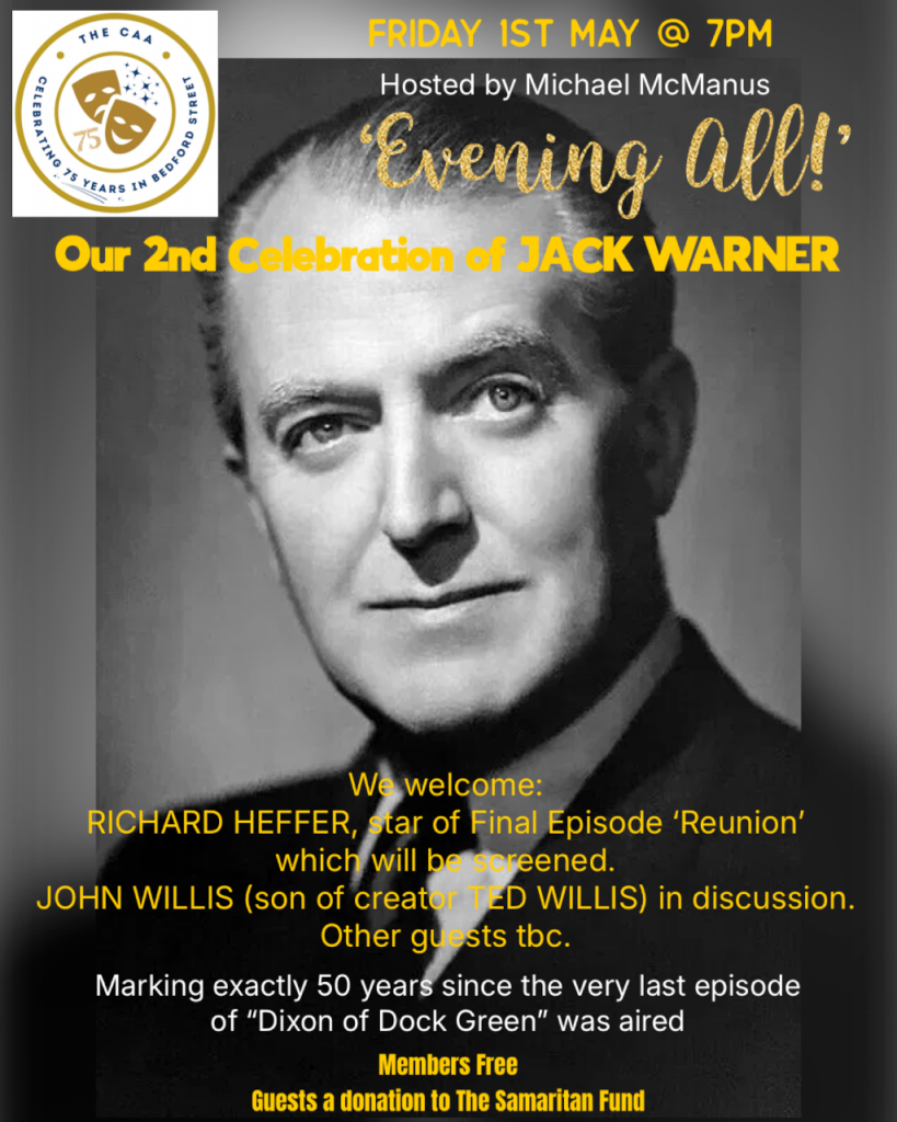 Our second celebration of Jack Warner OBE at the CAA London