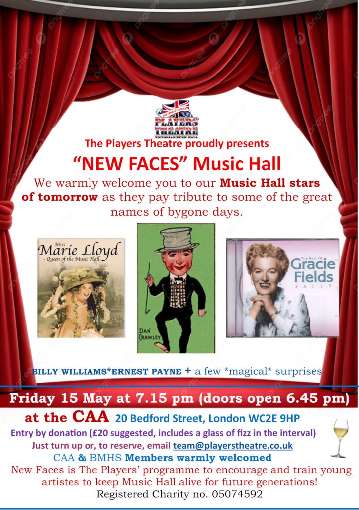 Players Theatre present New Faces Music Hall