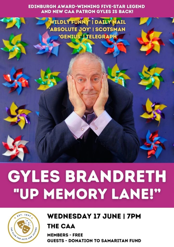 Up Memory Lane. An evening with Gyles Brandreth.